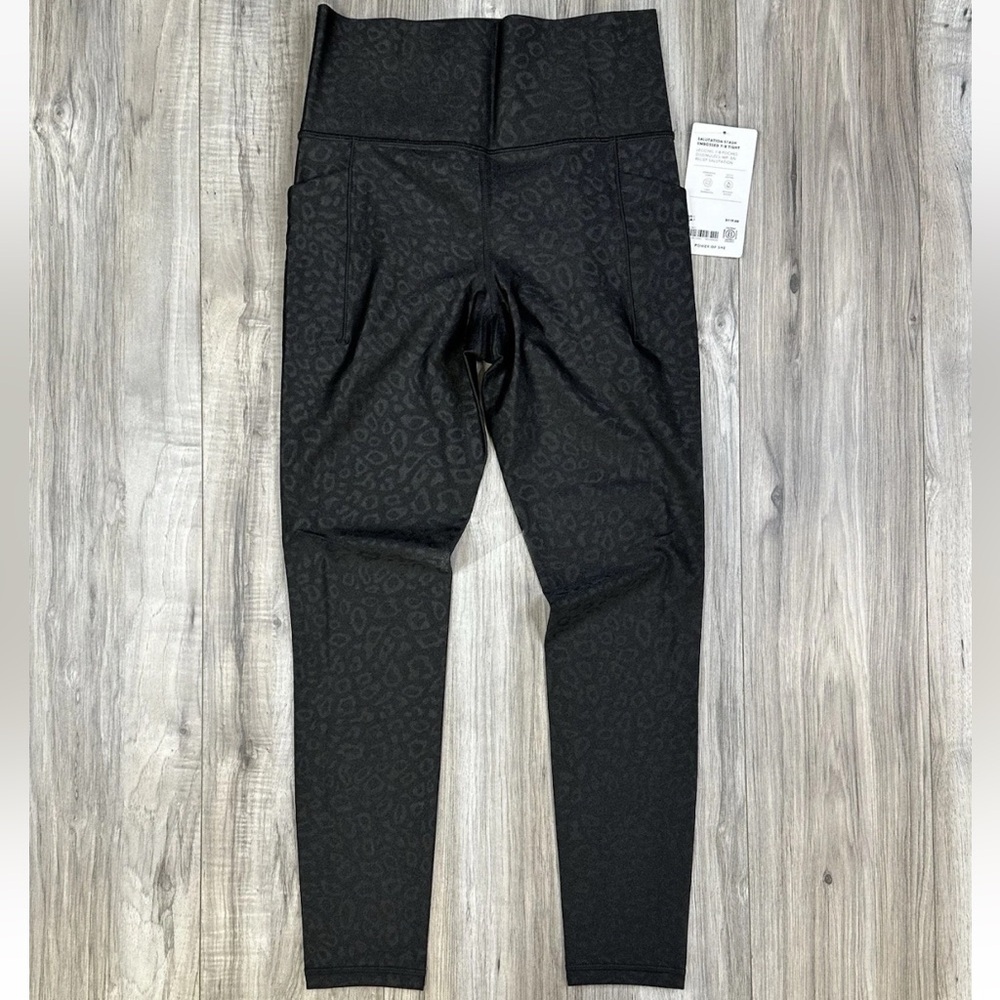 Athleta Salutation Stash High Rise Shine Embossed 7/8 Legging Womens Size Small